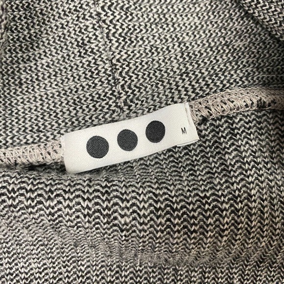 Three Dot Cardigan Sweater Womens Medium Gray Shaker Knit Open Front Minimal - Picture 11 of 14